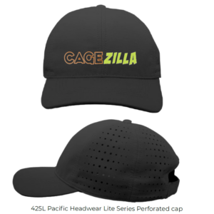 425L Pacific Headwear Lite Series Perforated Cap CageZilla Black