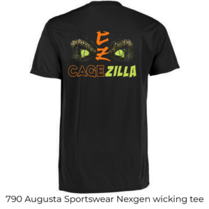 790 Augusta Sportswear Nexgen Wicking Tee CageZilla Black