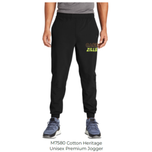 M7580 Cotton Heritage Unisex Premium Jogger CageZilla Black