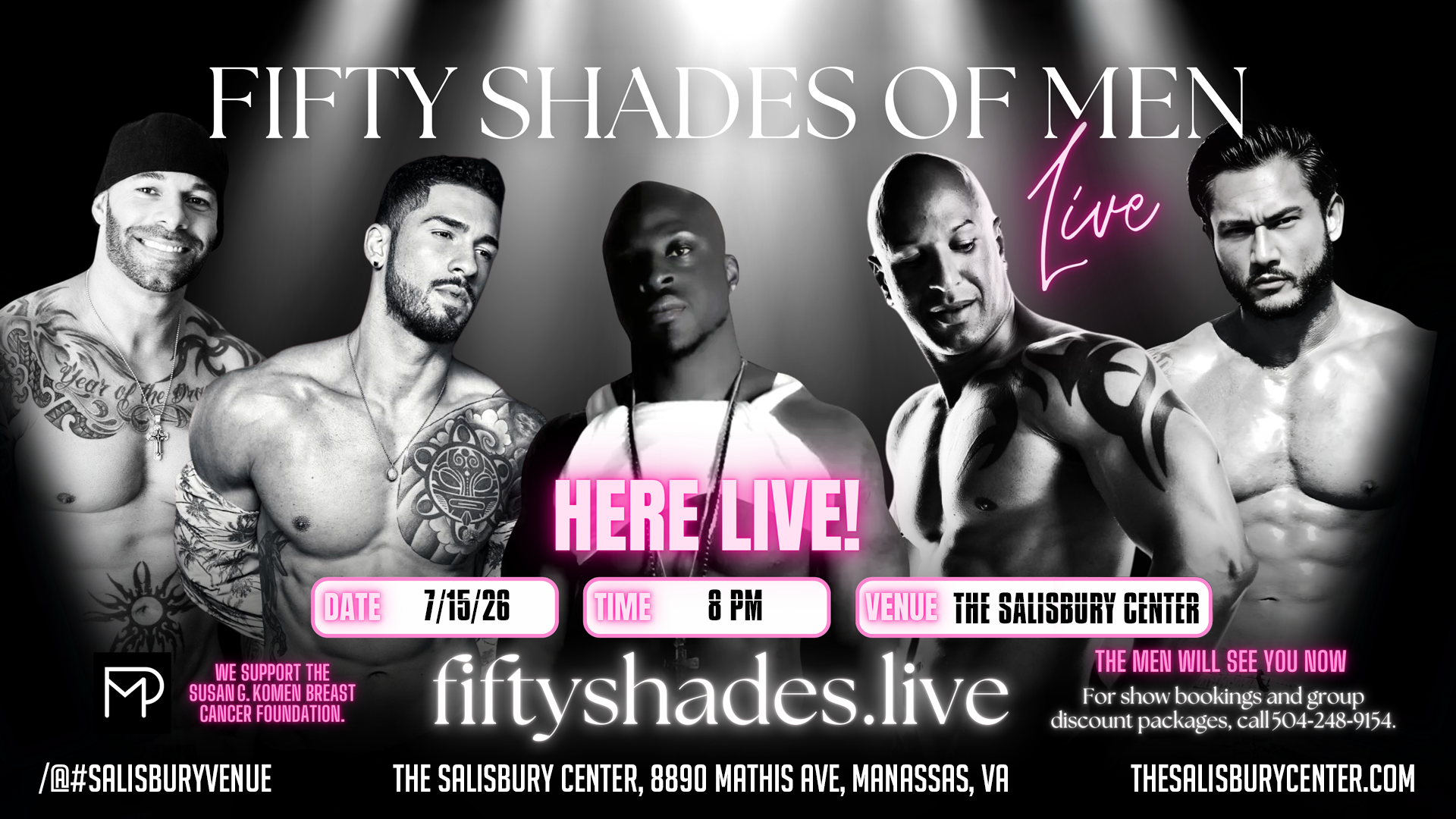 Ladies Night Out: 50 Shades of Men Live in Manassas July 15